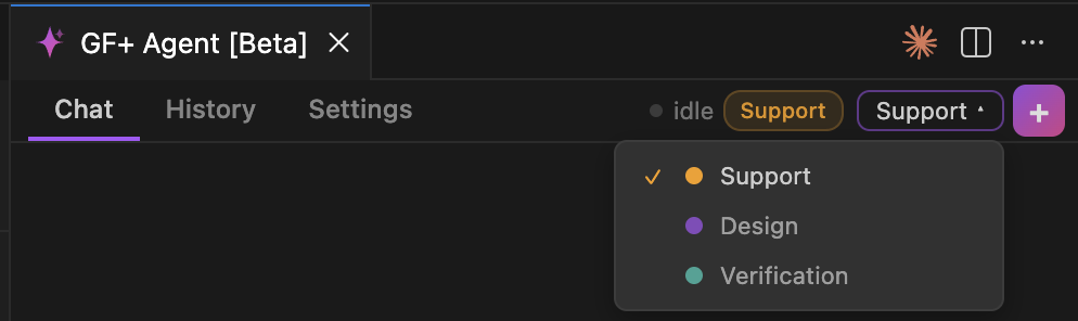 Support mode selected