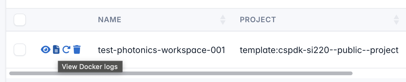 View Workspace logs