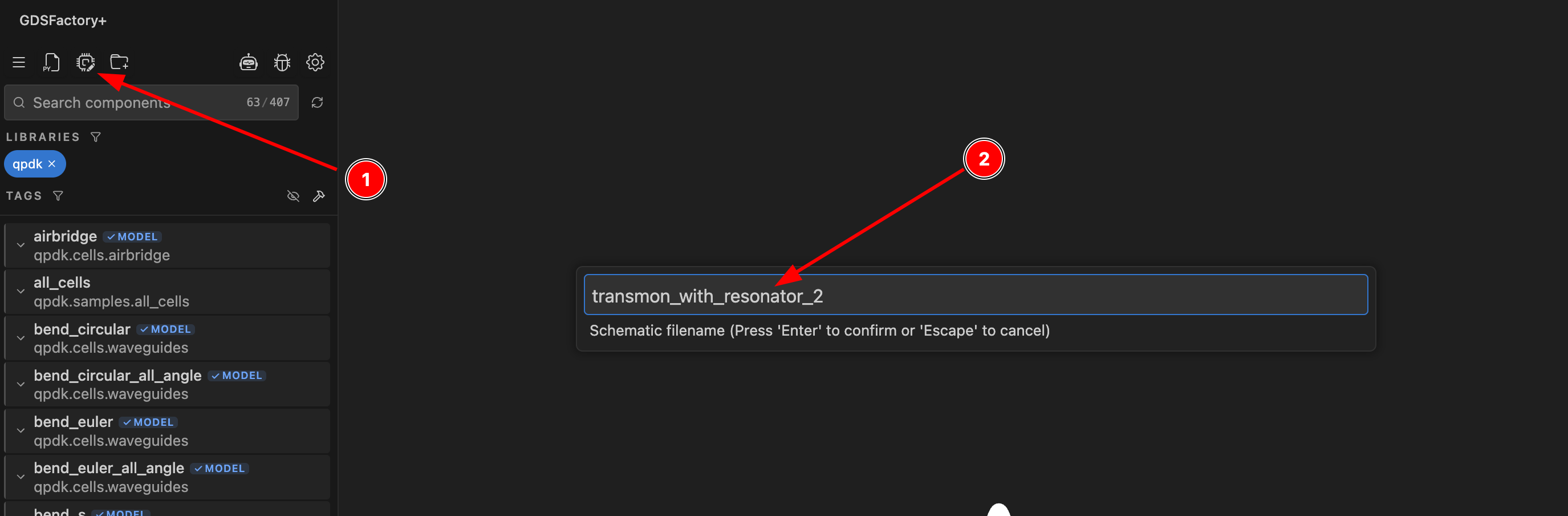 Create transmon schematic