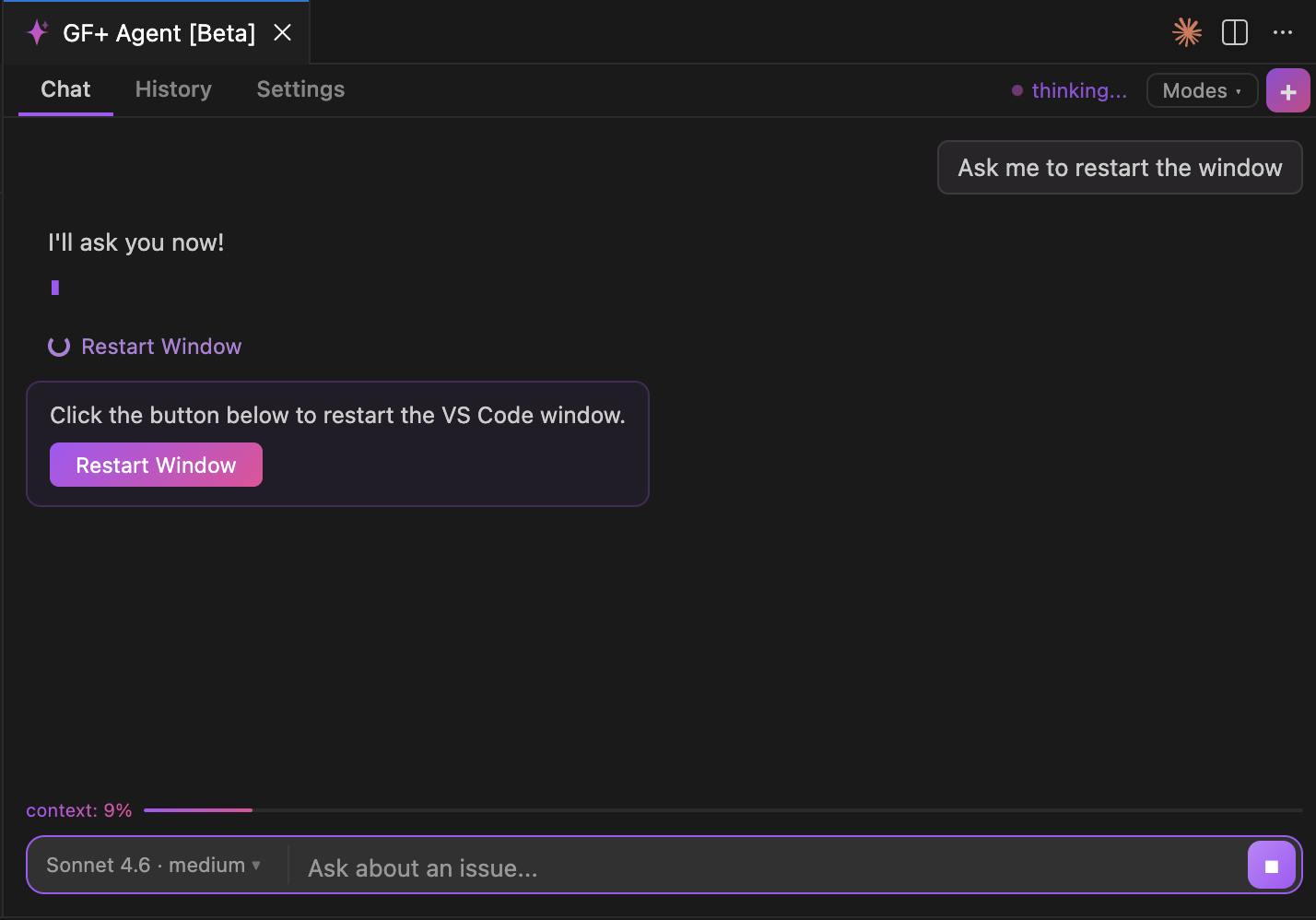 Confirmation prompt