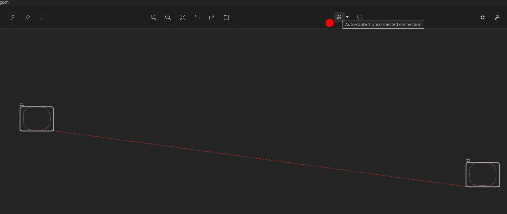 Auto-route unconnected connections