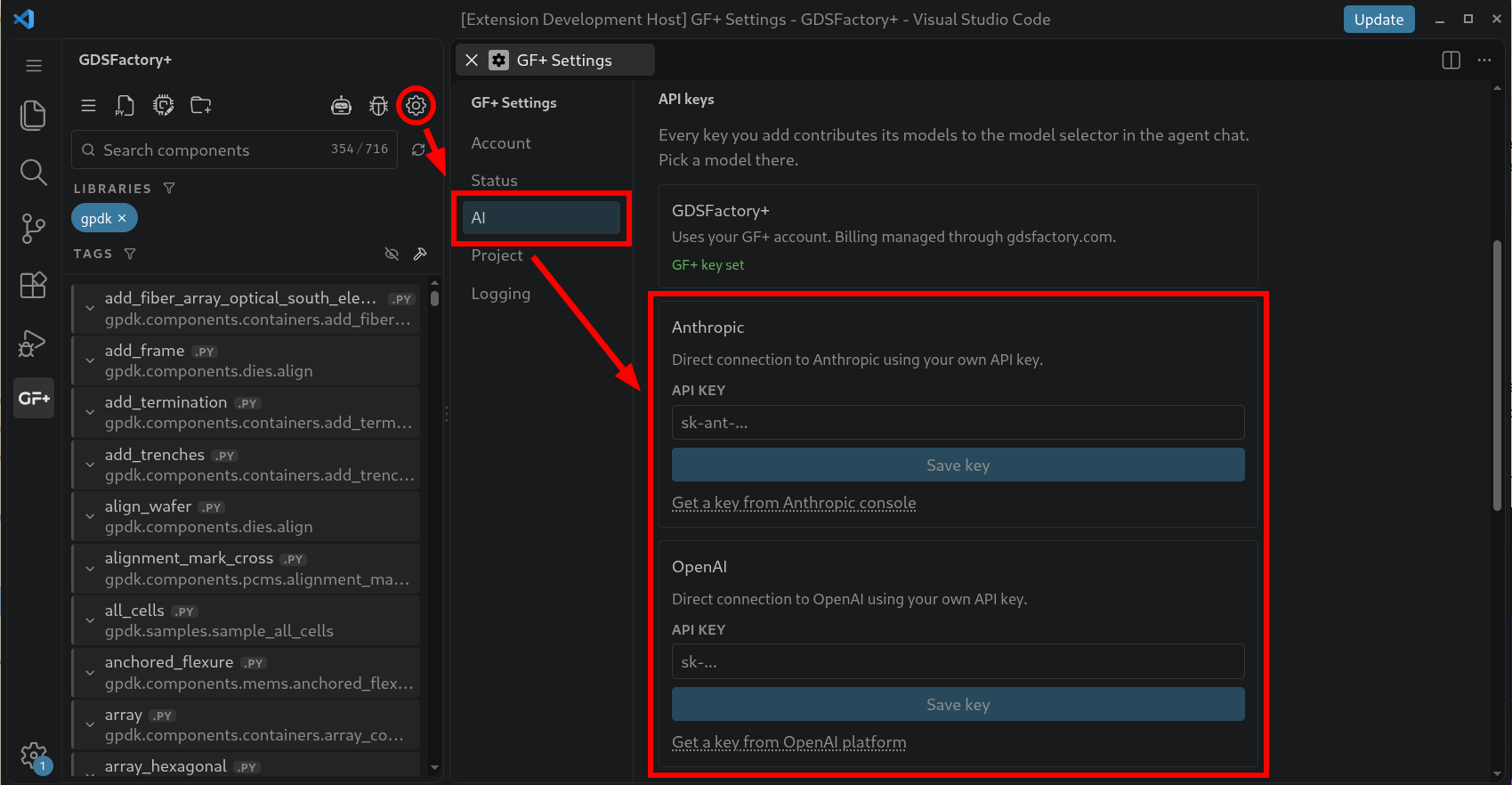 API Key Options