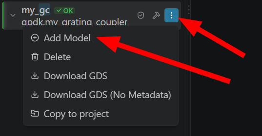 Add model dialogue