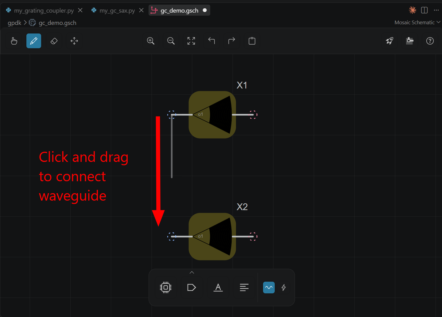 Connect gc with wire