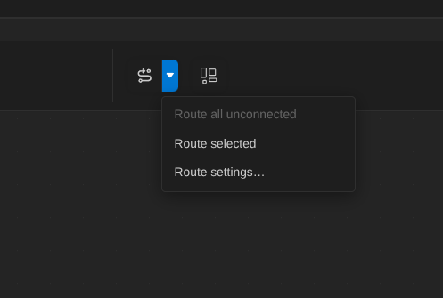 Route dropdown menu
