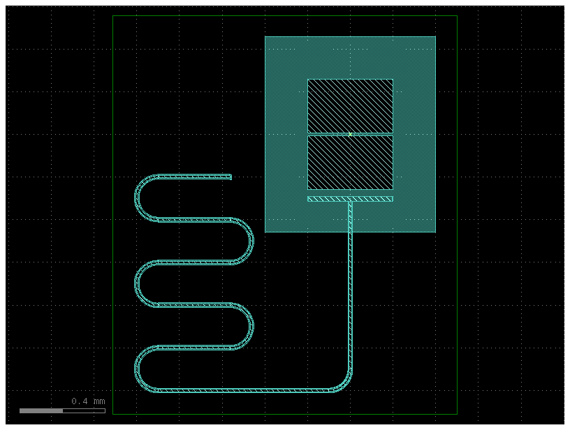 QPDK transmon and resonator layout